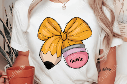 Teacher coquette bow Transfer