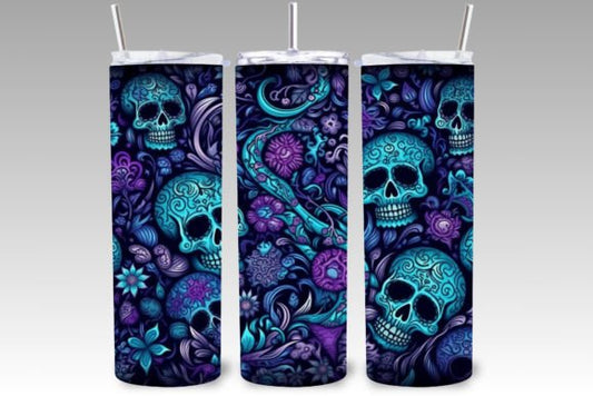 Vibrant Sugar Skull Print